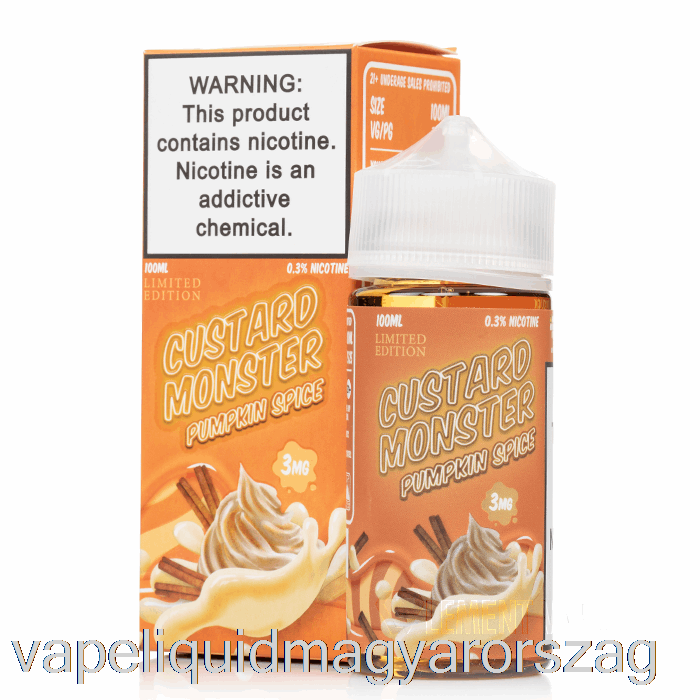 Sütőtök Fűszer - Pudingszörny - 100ml 3mg Vape E Cigi